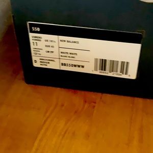 NB 550 unisex 11 Euro 45 white NEW in box unworn